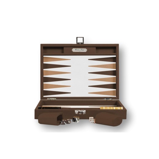 Backgammon en Cuir - Effet Buffle - Format Medium