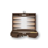 Backgammon en Cuir - Effet Buffle - Format Medium