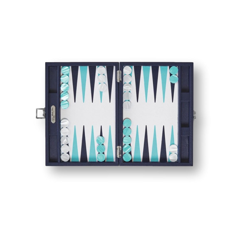 Backgammon en Cuir - Effet Buffle - Format Medium