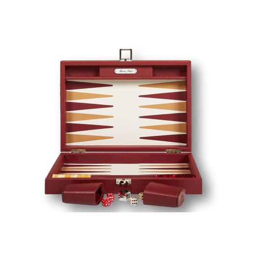 Backgammon en Cuir - Effet Buffle - Format Medium
