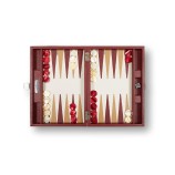 Backgammon en Cuir - Effet Buffle - Format Medium