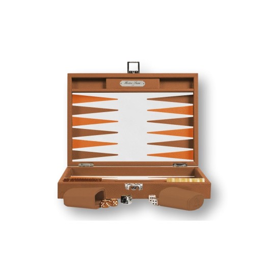 Backgammon en Cuir - Effet Buffle - Format Medium