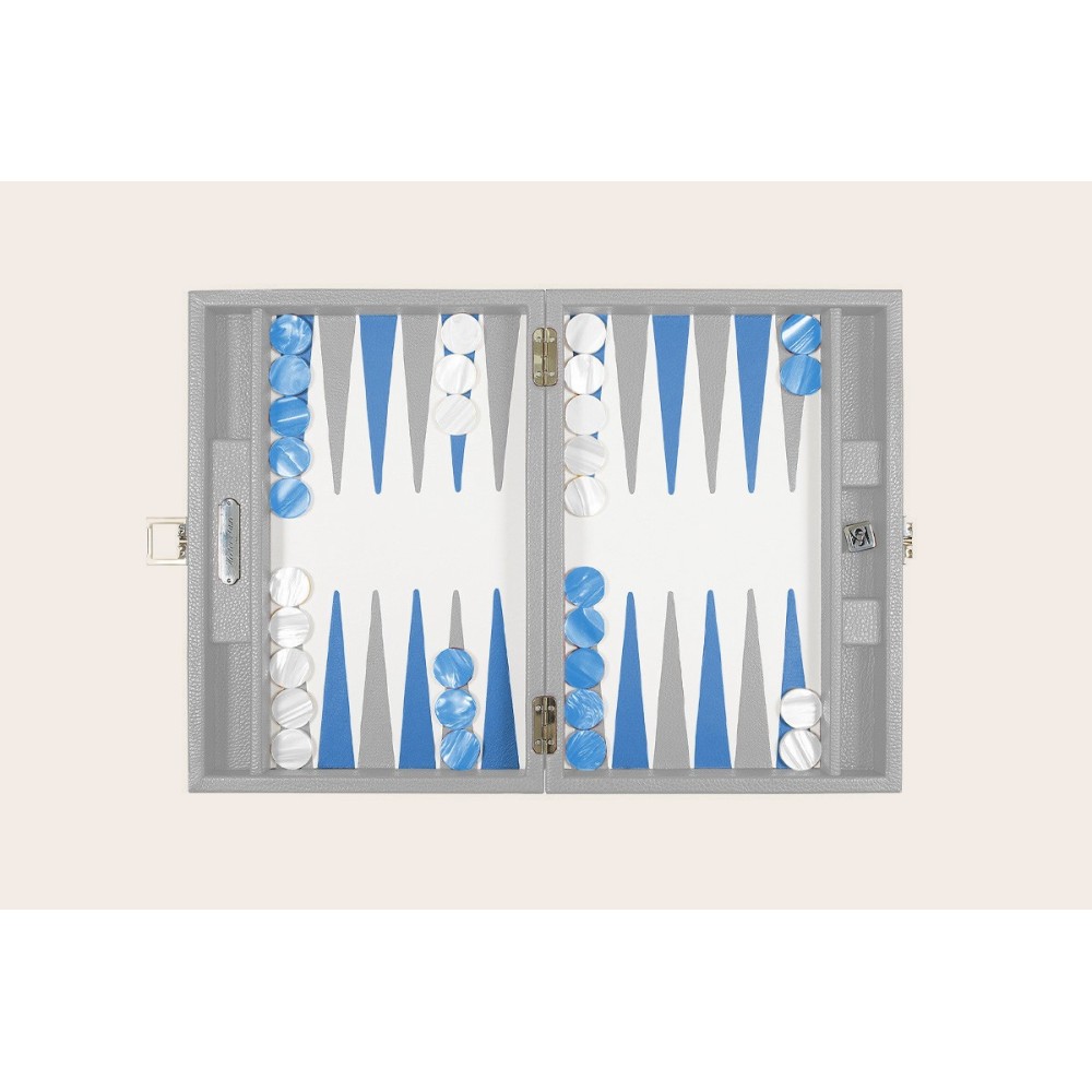 Backgammon en Cuir - Effet Buffle - Format Medium