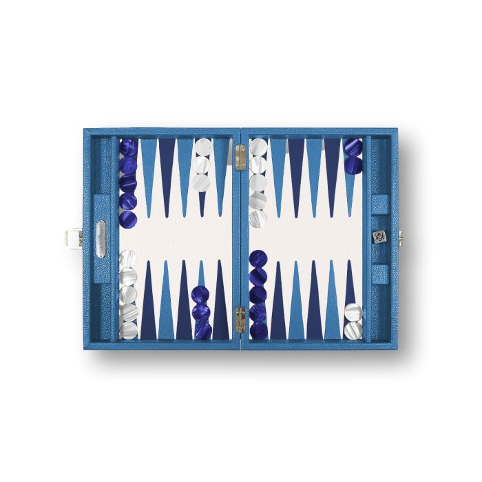 Backgammon en Cuir - Effet Buffle - Format Medium