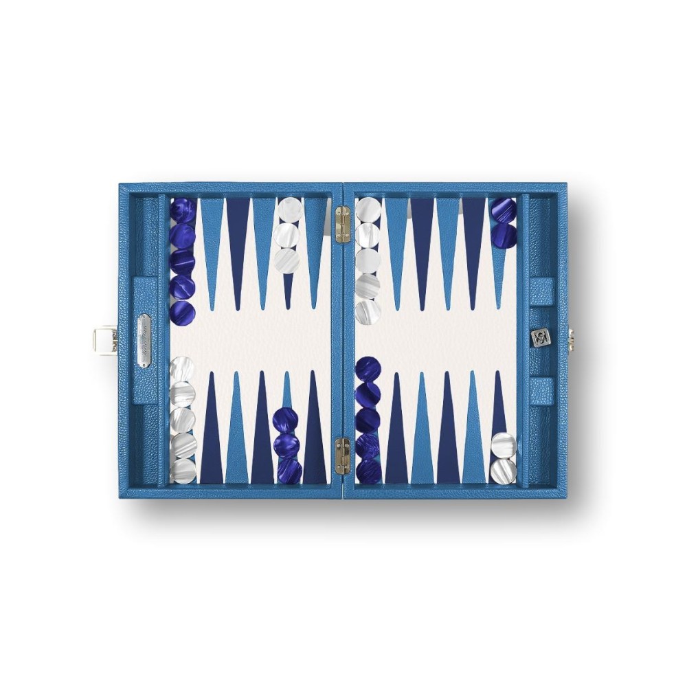 Backgammon en Cuir - Effet Buffle - Format Medium
