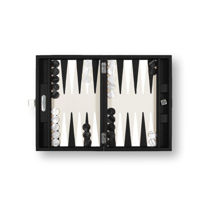 Backgammon en Cuir - Effet Buffle - Format Medium
