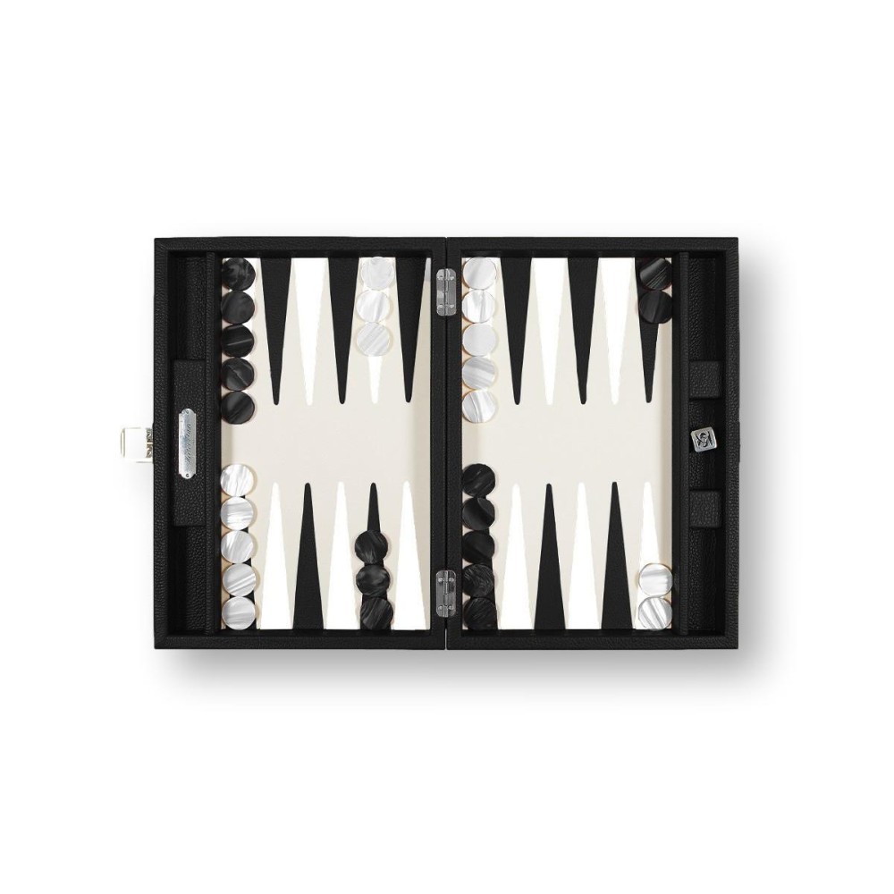 Backgammon en Cuir - Effet Buffle - Format Medium