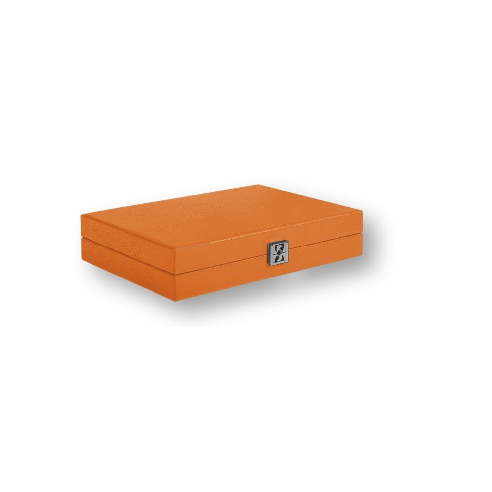 Backgammon en Cuir - Effet Buffle - Format Medium