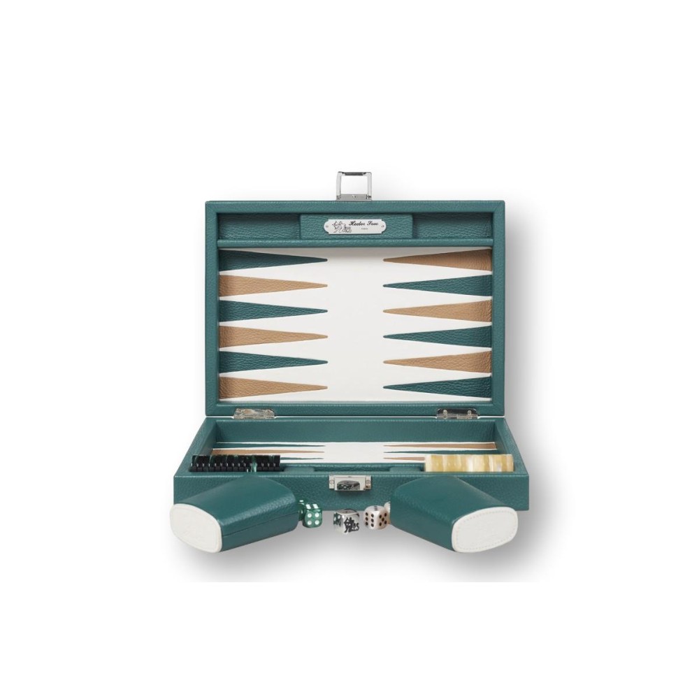 Backgammon en Cuir - Effet Buffle - Format Small