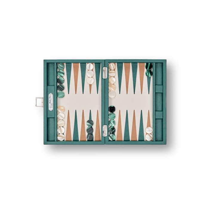 Backgammon en Cuir - Effet Buffle - Format Small