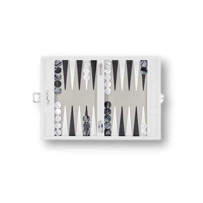 Backgammon en Cuir - Effet Buffle - Format Small