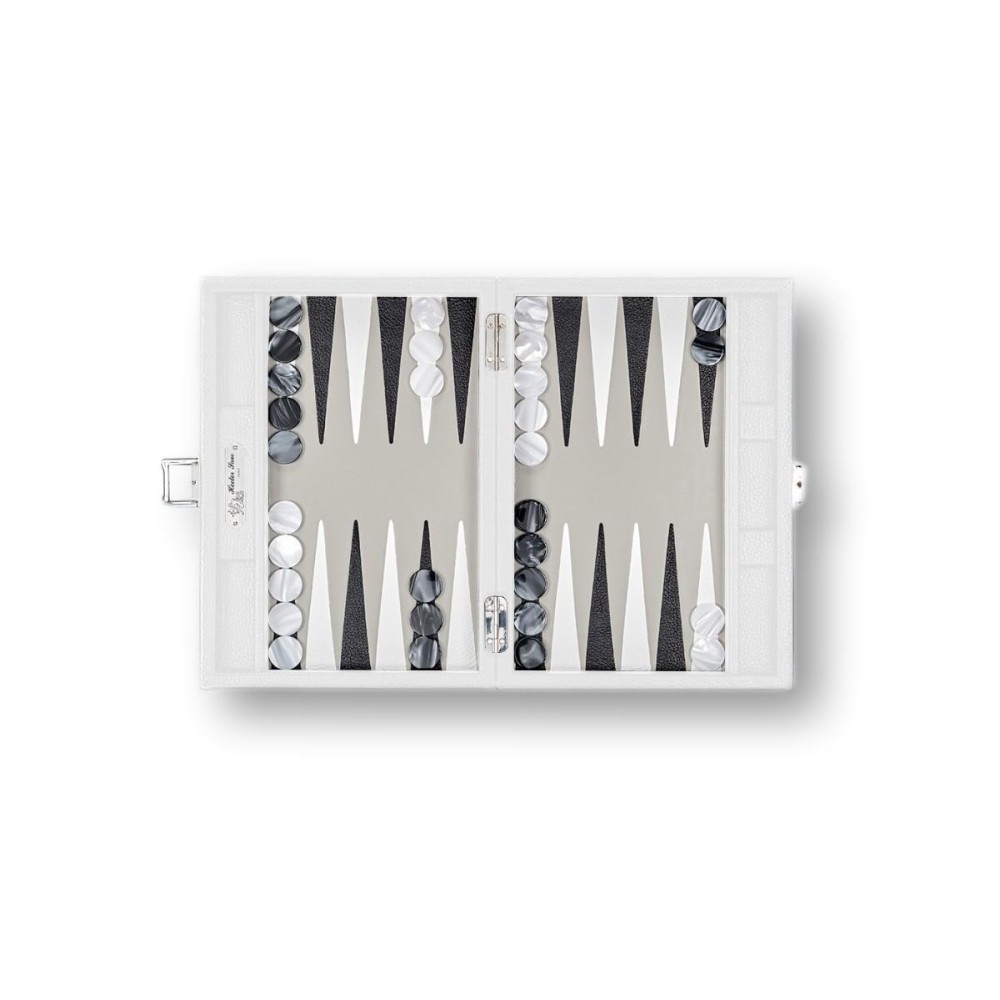 Backgammon en Cuir - Effet Buffle - Format Small