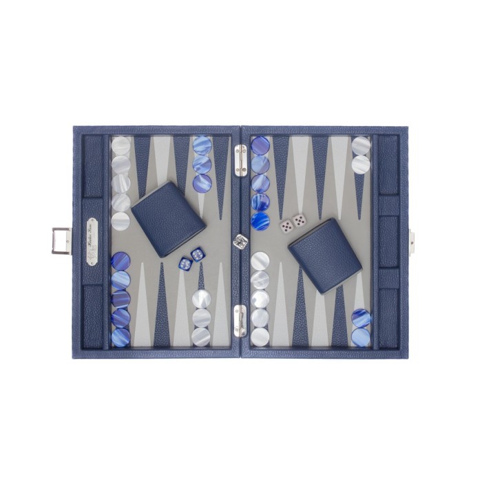 Backgammon en Cuir - Effet Buffle - Format Small