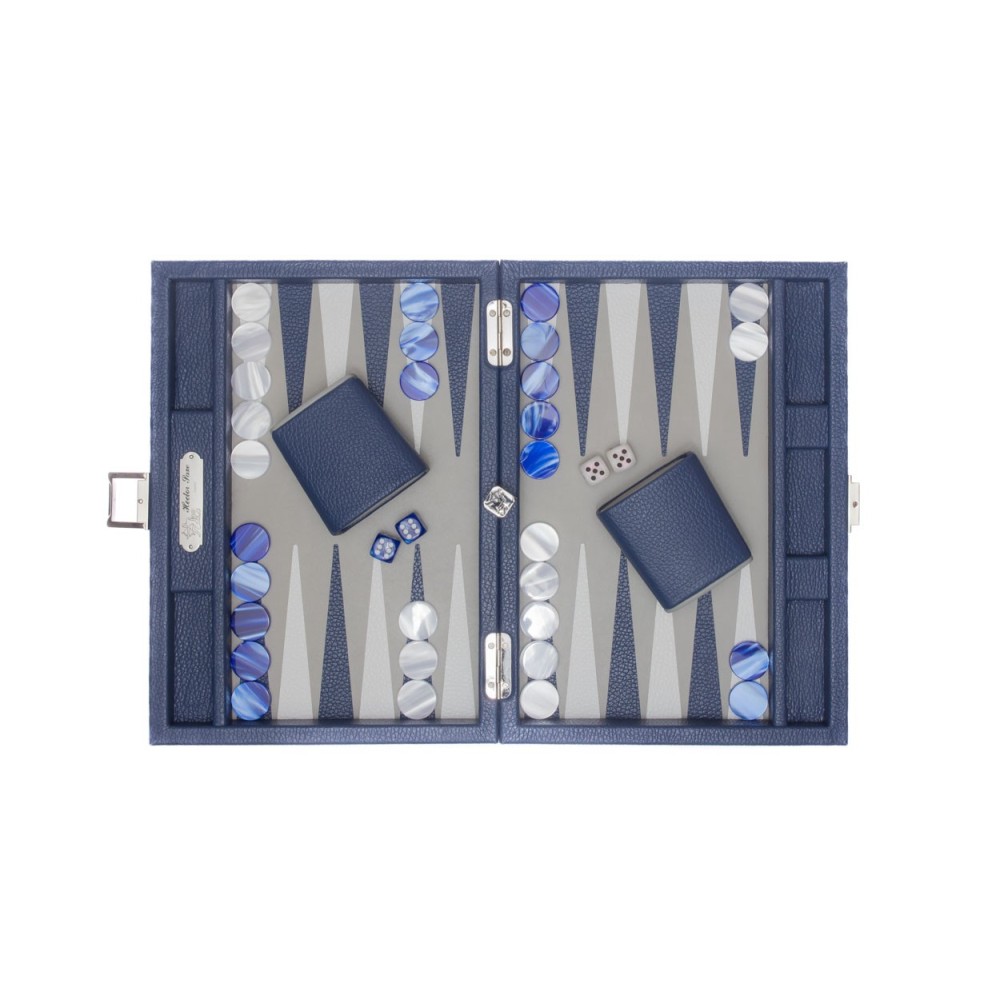 Backgammon en Cuir - Effet Buffle - Format Small