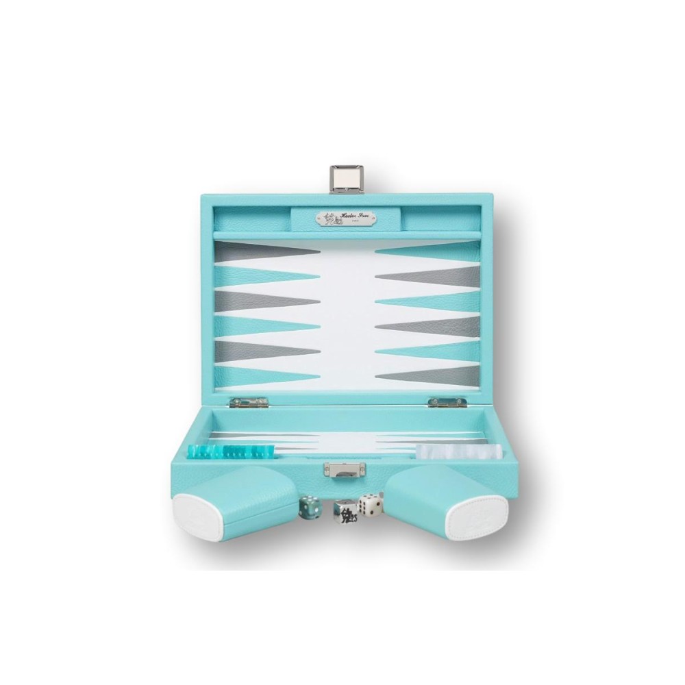 Backgammon en Cuir - Effet Buffle - Format Small