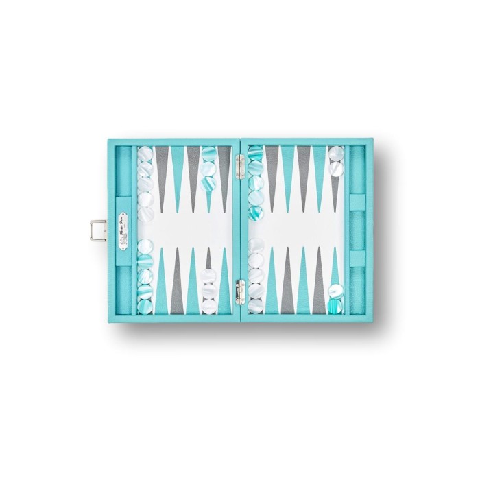 Backgammon en Cuir - Effet Buffle - Format Small