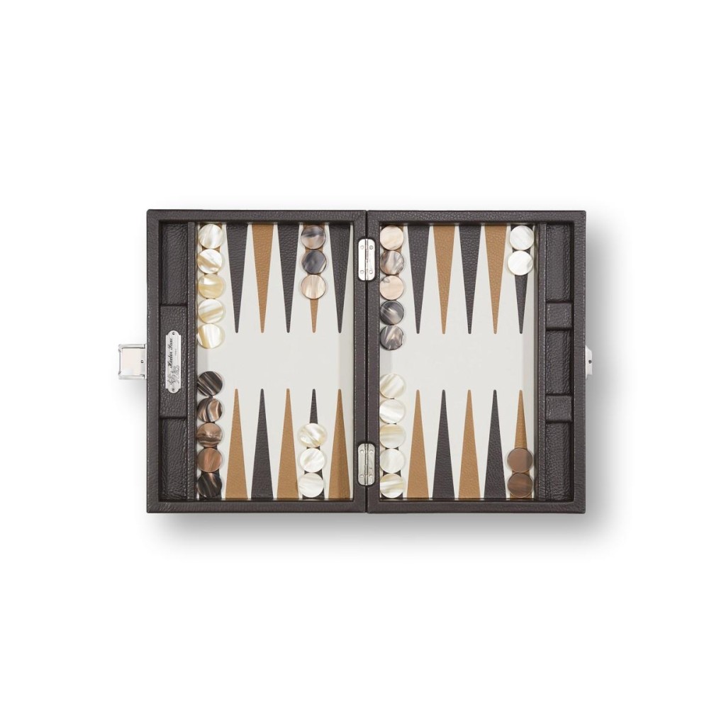 Leder-Backgammon - Büffel-Effekt - Kleine Größe