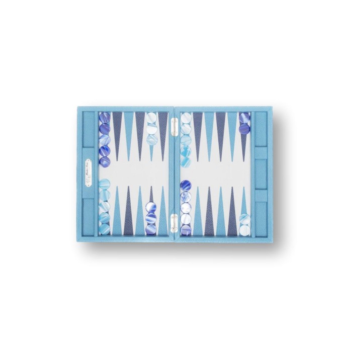 Backgammon en Cuir - Effet Buffle - Format Small