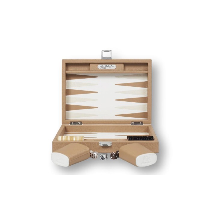 Backgammon en Cuir - Effet Buffle - Format Small