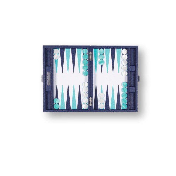 Backgammon en Cuir - Effet Buffle - Format Small