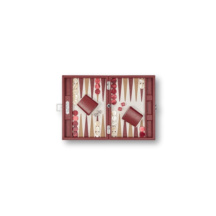 Backgammon en Cuir - Effet Buffle - Format Small