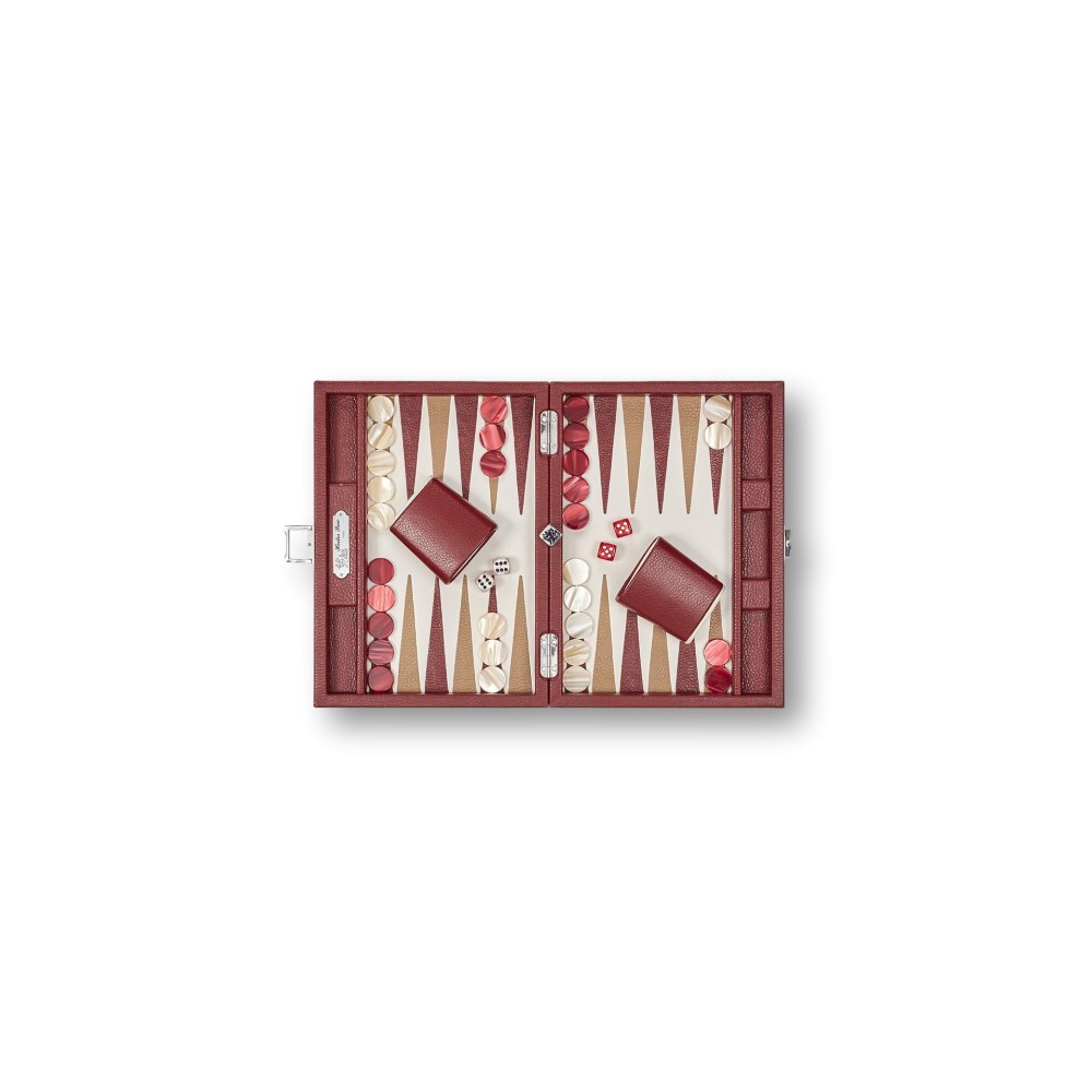 Backgammon en Cuir - Effet Buffle - Format Small