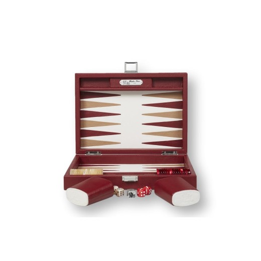 Backgammon en Cuir - Effet Buffle - Format Small