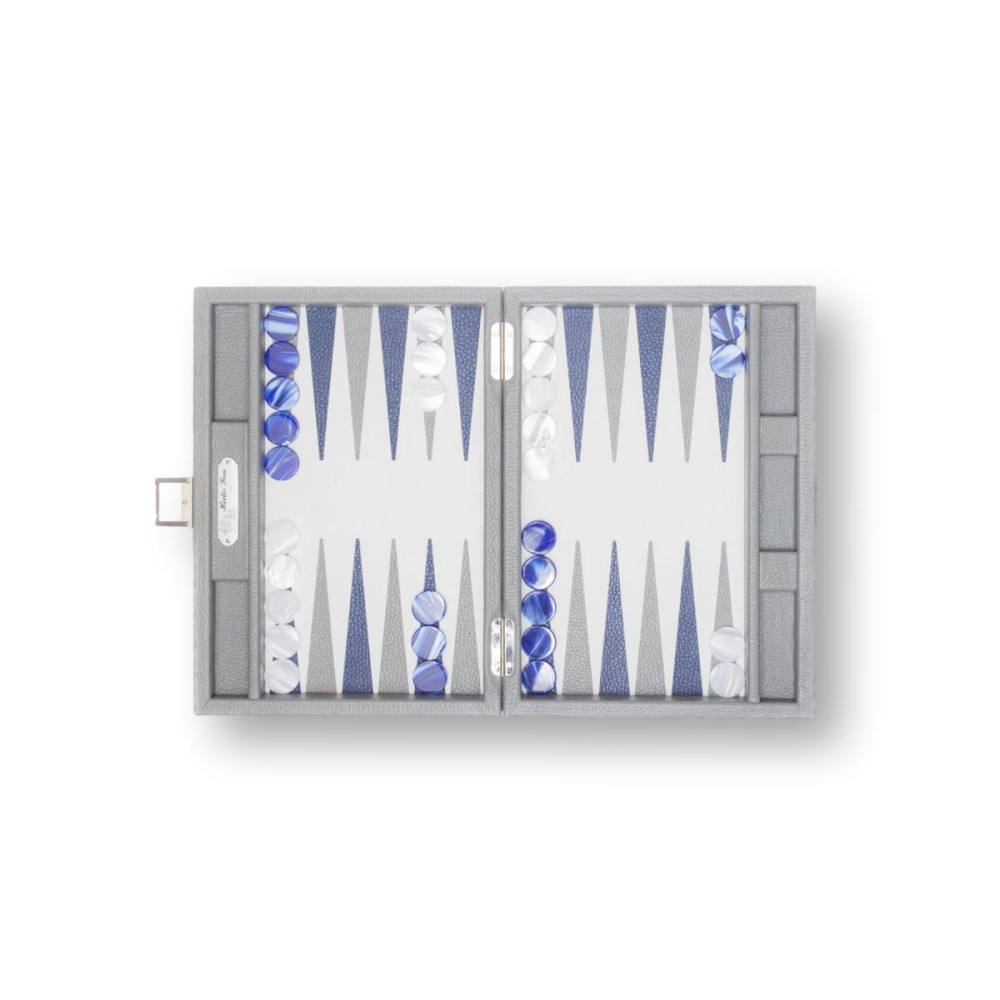 Backgammon en Cuir - Effet Buffle - Format Small