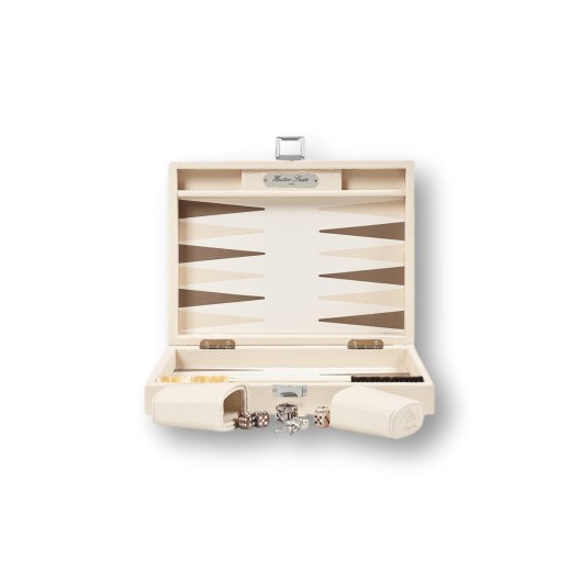 Backgammon en Cuir - Effet Buffle - Format Small