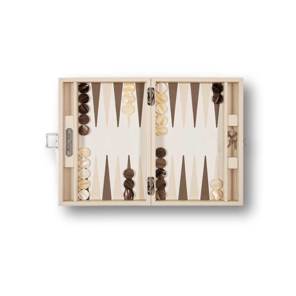 Backgammon en Cuir - Effet Buffle - Format Small