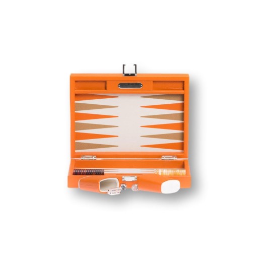 Backgammon en Cuir - Effet Buffle - Format Small