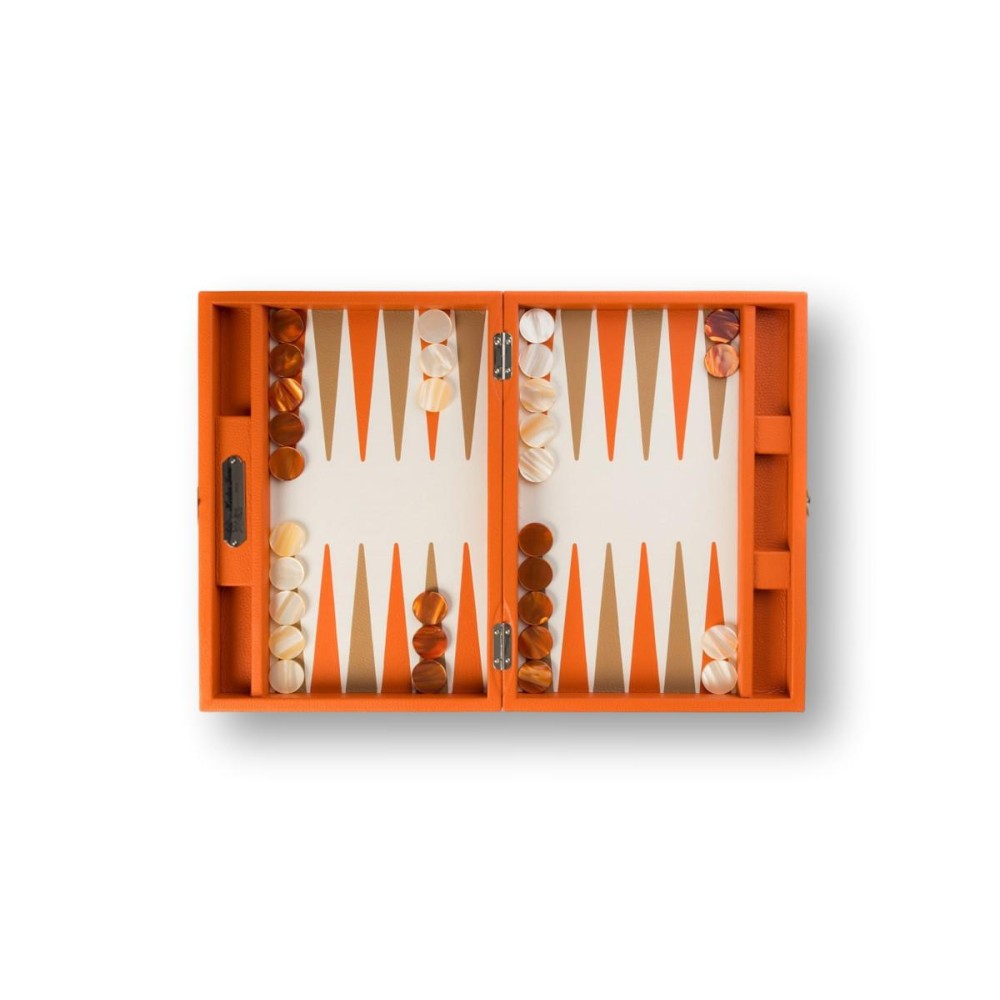 Backgammon en Cuir - Effet Buffle - Format Small