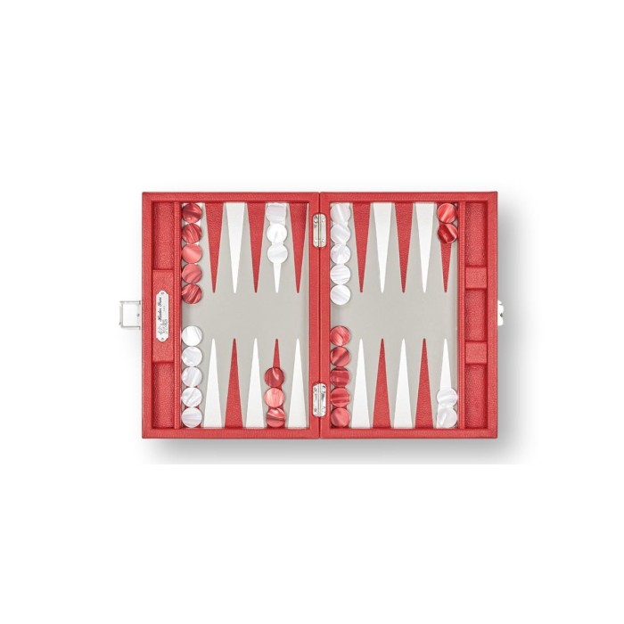 Backgammon en Cuir - Effet Buffle - Format Small