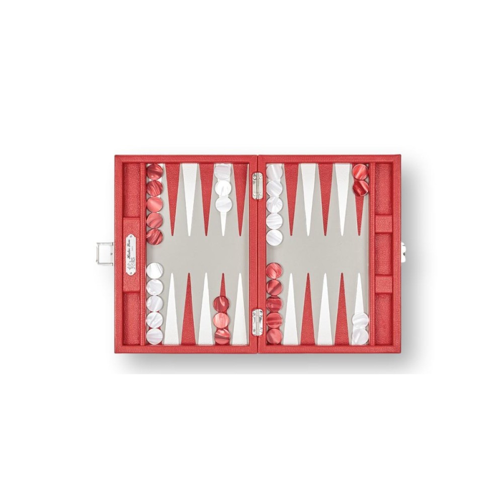Backgammon en Cuir - Effet Buffle - Format Small
