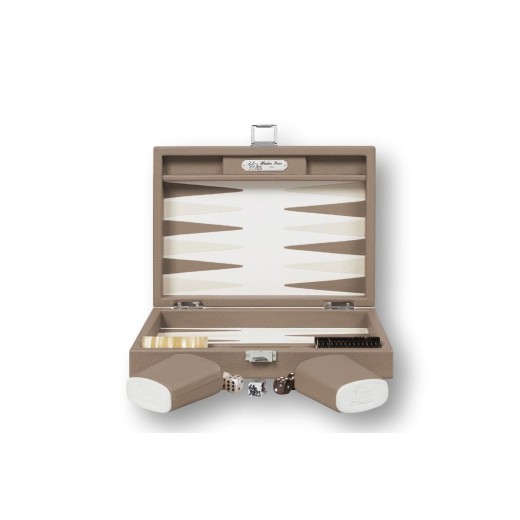 Backgammon en Cuir - Effet Buffle - Format Small