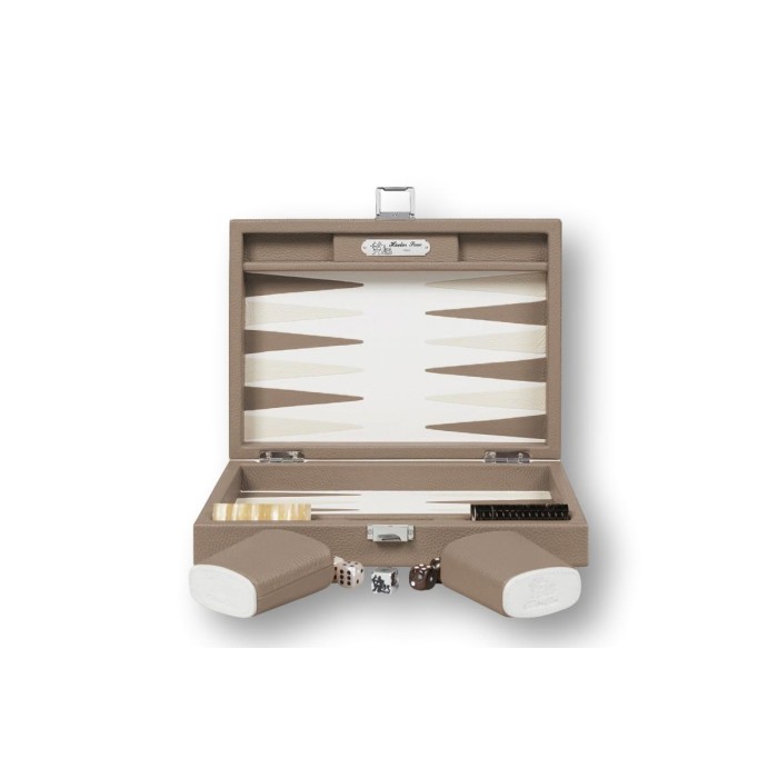 Backgammon en Cuir - Effet Buffle - Format Small