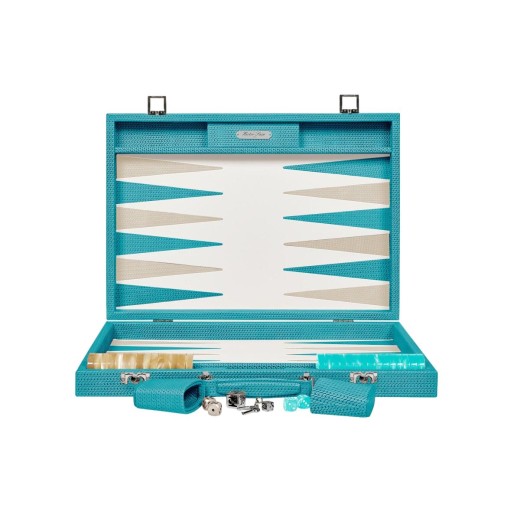 Backgammon en Cuir - Effet Chaîne - Format Compétition