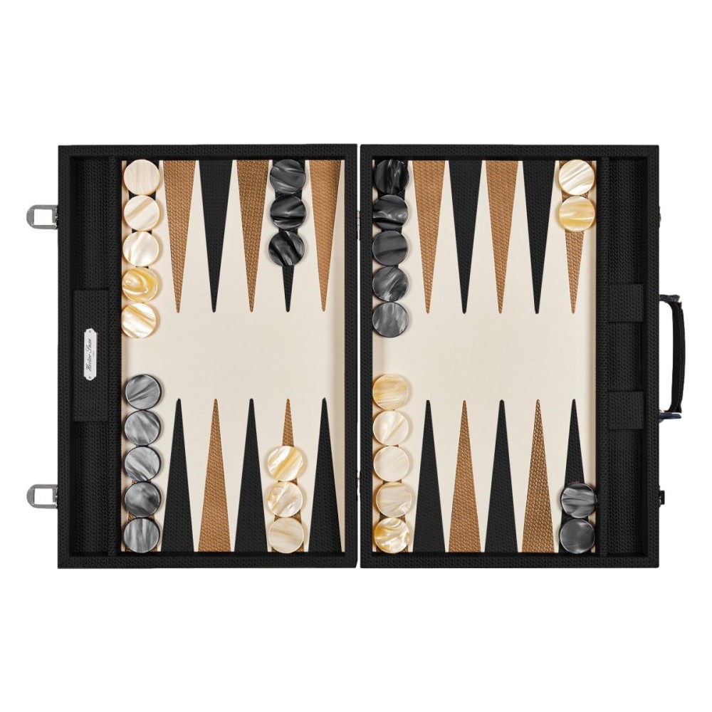 Backgammon en Cuir - Effet Chaîne - Format Compétition