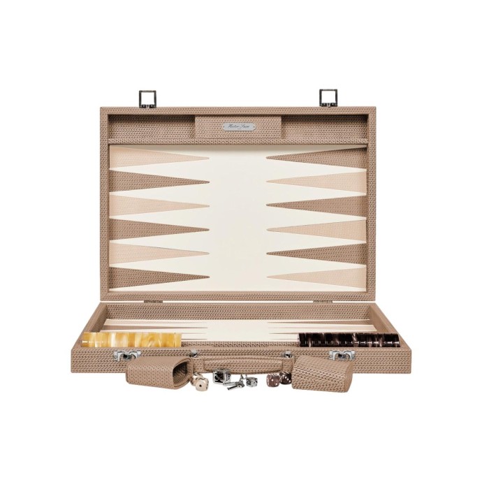 Backgammon en Cuir - Effet Chaîne - Format Compétition