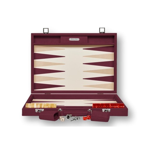 Backgammon en Cuir - Effet Chaîne - Format Compétition