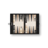 Backgammon en Cuir - Effet Chaîne - Format Medium