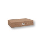 Backgammon en Cuir - Effet Chaîne - Format Medium