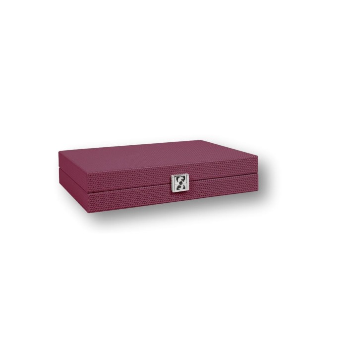 Backgammon en Cuir - Effet Chaîne - Format Medium