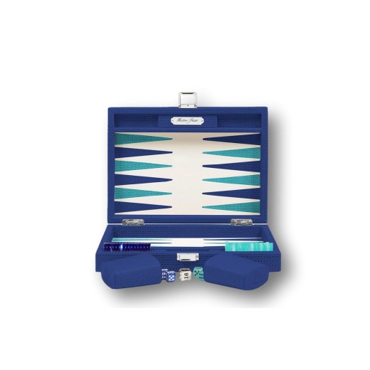 Backgammon en Cuir - Effet Chaîne - Format Small