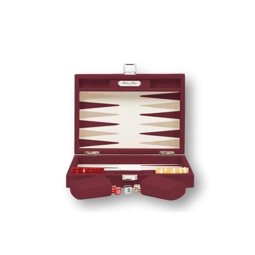 Backgammon en Cuir - Effet Chaîne - Format Small