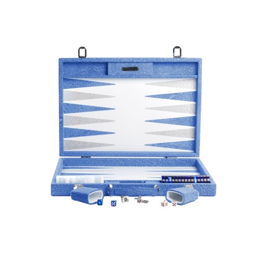 Backgammon en Cuir - Effet Galuchat - Format Compétition