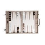 Backgammon en Cuir - Effet Galuchat - Format Compétition
