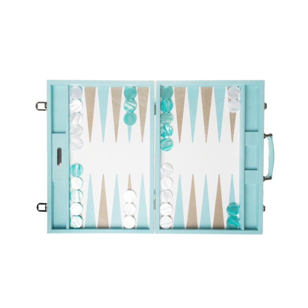 Backgammon en Cuir - Effet Galuchat - Format Compétition