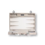 Backgammon en Cuir - Effet Galuchat - Format Large