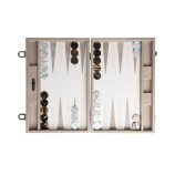 Backgammon en Cuir - Effet Galuchat - Format Large